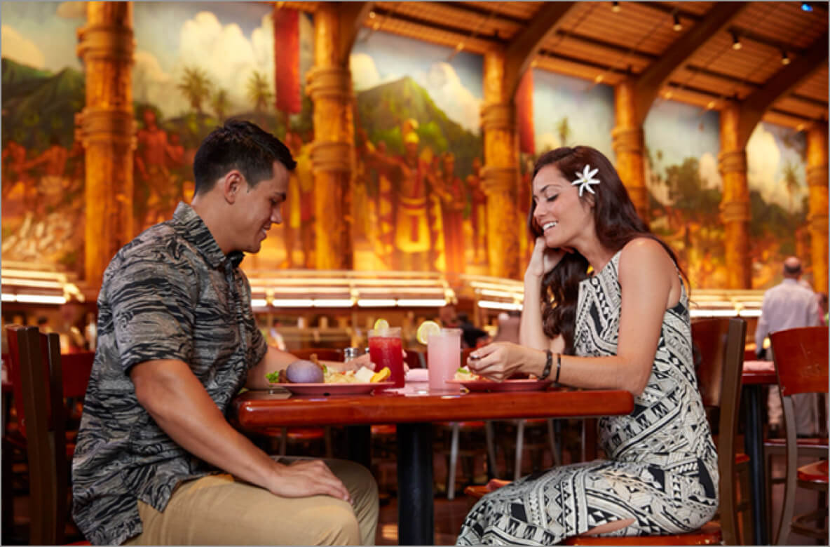 Visitors enjoying the Polynesian Cultural Center