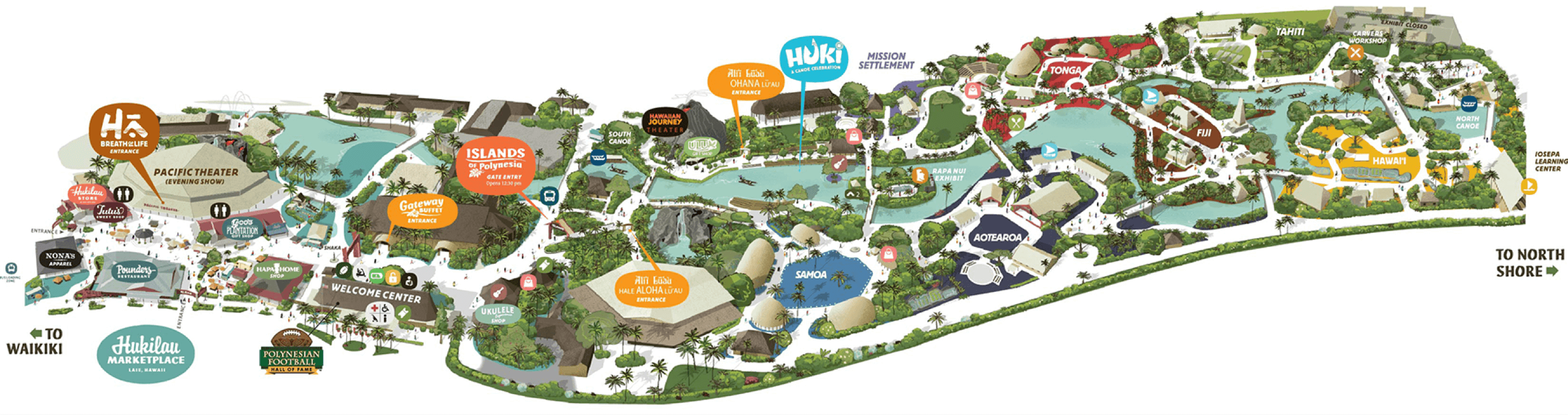 Polynesian Cultural Center – Grounds Map