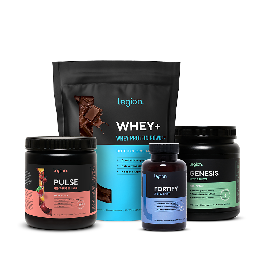 A group of supplement containers arranged together