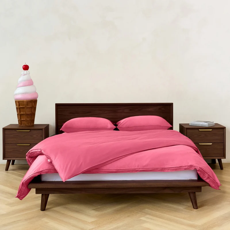 Pillows arranged on a bed